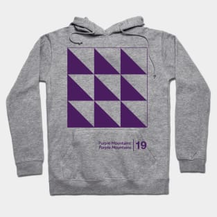 Purple Mountains / Minimal Graphic Design Tribute Hoodie